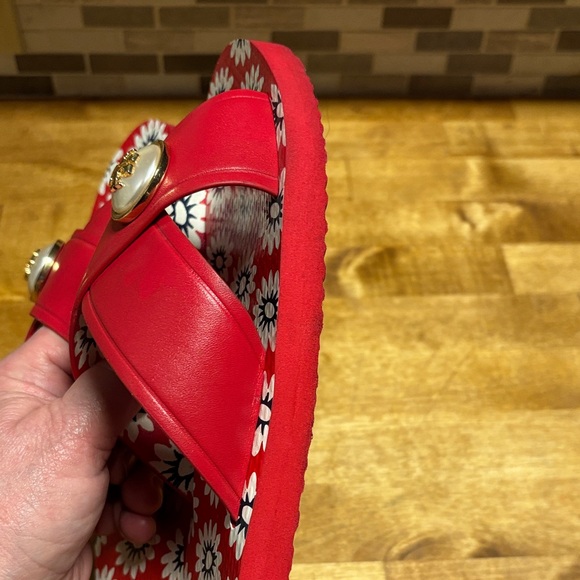 Tory Burch Red Daisy Women's Sandals size 7.5 - Picture 7 of 9